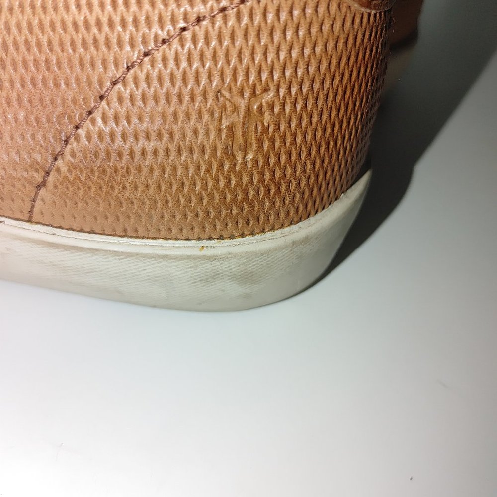 FRYE Men's Leather Slip-on Sneakers Brown Size 7 Pre-owned - Picture 4 of 7